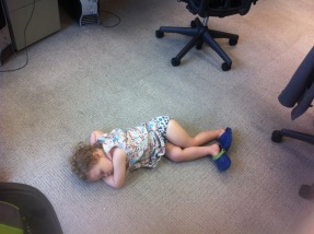Sleeping at the office.