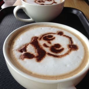 These cappuccinos simultaneously raise funds for the Giant Panda's upkeep...