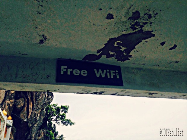 Free wifi at Wat Tham Suea.